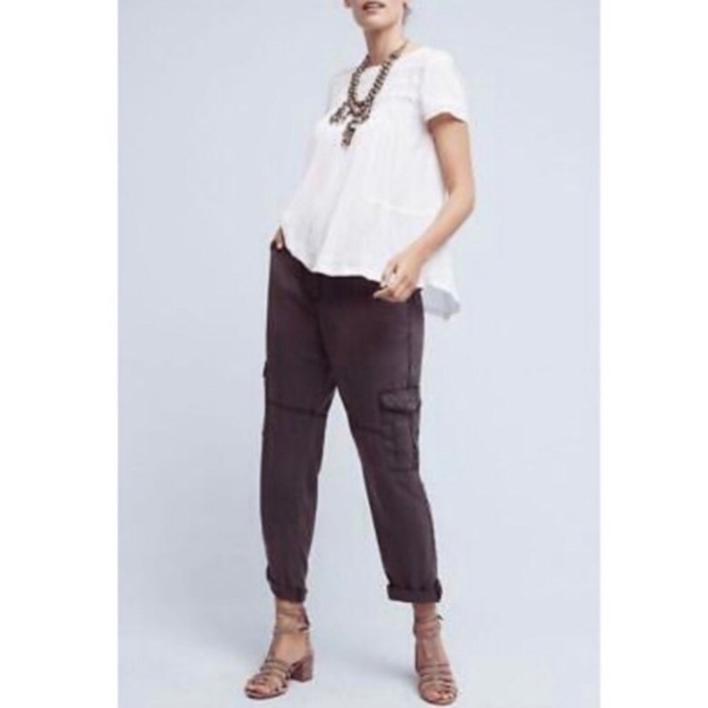 Anthropologie Hei Hei Gray Cargo Pants Size 12